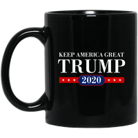 Load image into Gallery viewer, Designs by MyUtopia Shout Out:Keep America Great Trump 2020 Ceramic Coffee Mug,11 oz / Black,Ceramic Coffee Mug
