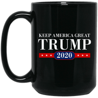 Load image into Gallery viewer, Designs by MyUtopia Shout Out:Keep America Great Trump 2020 Ceramic Coffee Mug,15 oz / Black,Ceramic Coffee Mug
