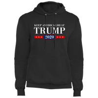 Load image into Gallery viewer, Designs by MyUtopia Shout Out:Keep America Great Trump 2020 Core Fleece Pullover Hoodie,S / Jet Black,Pullover Hoodie
