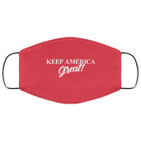 Load image into Gallery viewer, Designs by MyUtopia Shout Out:Keep America Great Trump Adult Fabric Face Mask with Elastic Ear Loops,3 Layer Fabric Face Mask / Red / Adult,Fabric Face Mask
