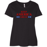 Load image into Gallery viewer, Designs by MyUtopia Shout Out:Keep America Great Trump Ladies&#39; Curvy T-Shirt,Black / Plus 1X,T-Shirts
