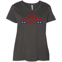 Load image into Gallery viewer, Designs by MyUtopia Shout Out:Keep America Great Trump Ladies&#39; Curvy T-Shirt,Vintage Smoke / Plus 1X,T-Shirts

