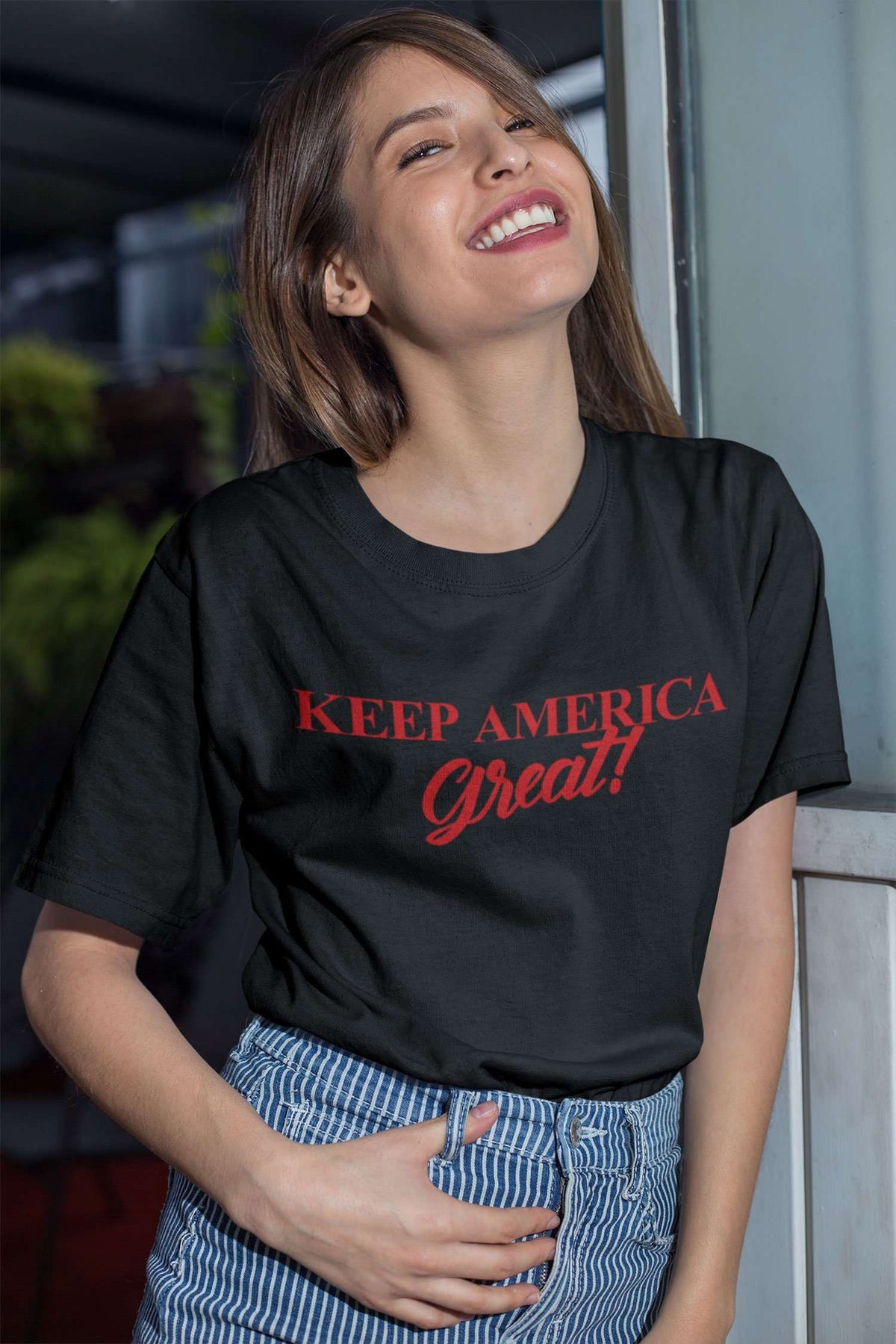 Designs by MyUtopia Shout Out:Keep America Great Trump Unisex Jersey Short-Sleeve T-Shirt