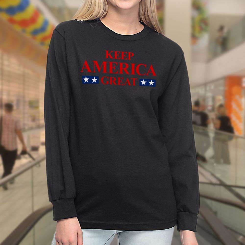 Designs by MyUtopia Shout Out:Keep America Great Trump v2 Long Sleeve Ultra Cotton T-Shirt