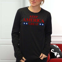 Load image into Gallery viewer, Designs by MyUtopia Shout Out:Keep America Great Trump v2 Long Sleeve Ultra Cotton T-Shirt
