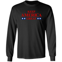 Load image into Gallery viewer, Designs by MyUtopia Shout Out:Keep America Great Trump v2 Long Sleeve Ultra Cotton T-Shirt,S / Black,Long Sleeve T-Shirts
