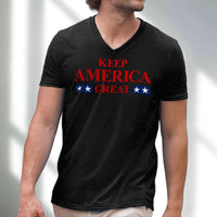 Load image into Gallery viewer, Designs by MyUtopia Shout Out:Keep America Great Trump v2 Men&#39;s Printed V-Neck T-Shirt
