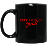 Load image into Gallery viewer, Designs by MyUtopia Shout Out:Keep America Great v2 Ceramic Coffee Mug,BM11OZ 11 oz. Black Mug / Black / One Size,Apparel
