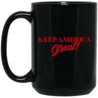 Load image into Gallery viewer, Designs by MyUtopia Shout Out:Keep America Great v2 Ceramic Coffee Mug,BM15OZ 15 oz. Black Mug / Black / One Size,Apparel
