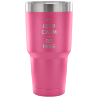 Load image into Gallery viewer, Designs by MyUtopia Shout Out:Keep Calm And Be Mine Engraved Insulated Double Wall Steel Tumbler Travel Mug,Pink / 30 Oz,Polar Camel Tumbler
