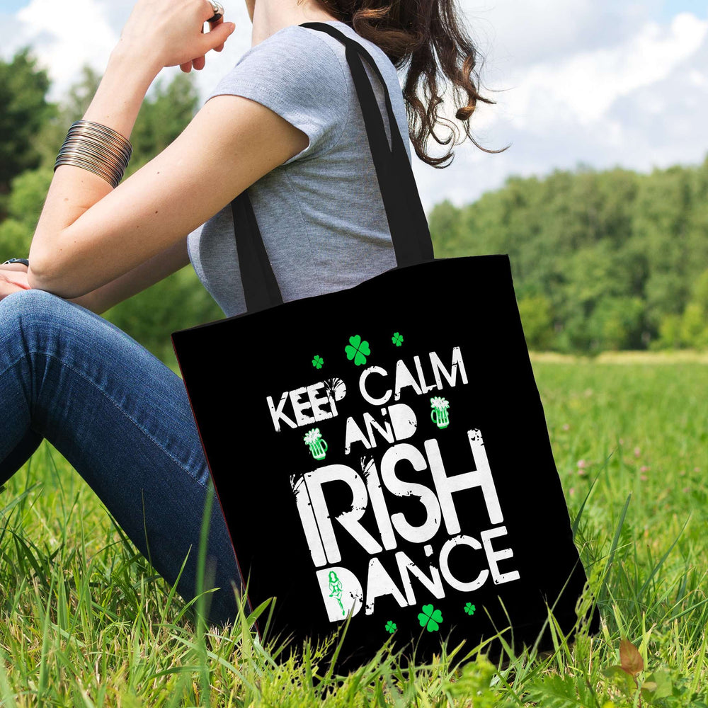 Designs by MyUtopia Shout Out:Keep Calm And Irish Dance Fabric Totebag Reusable Shopping Tote