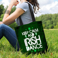 Load image into Gallery viewer, Designs by MyUtopia Shout Out:Keep Calm And Irish Dance Fabric Totebag Reusable Shopping Tote
