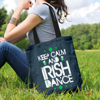 Load image into Gallery viewer, Designs by MyUtopia Shout Out:Keep Calm And Irish Dance Fabric Totebag Reusable Shopping Tote
