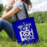 Load image into Gallery viewer, Designs by MyUtopia Shout Out:Keep Calm And Irish Dance Fabric Totebag Reusable Shopping Tote
