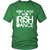 Load image into Gallery viewer, Designs by MyUtopia Shout Out:Keep Calm And Irish Dance T-shirt,Kelly Green / S,Adult Unisex T-Shirt
