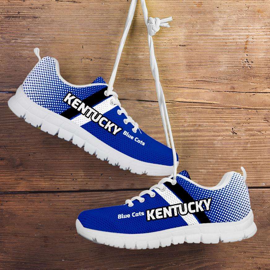 Designs by MyUtopia Shout Out:Kentucky Blue Cats Basketball Fan Running Shoes