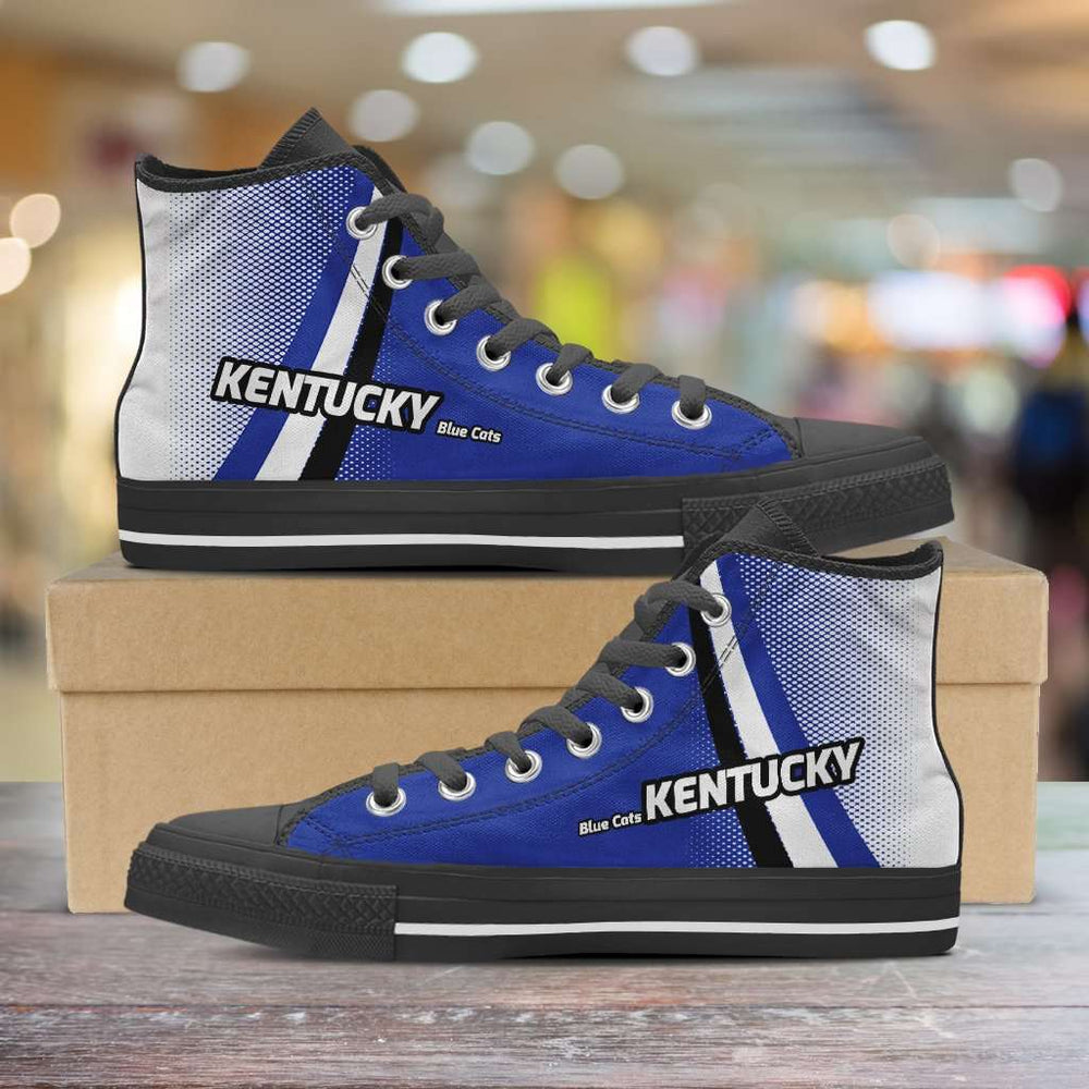 Designs by MyUtopia Shout Out:Kentucky Blue Cats Canvas High Top Shoes