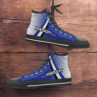 Load image into Gallery viewer, Designs by MyUtopia Shout Out:Kentucky Blue Cats Canvas High Top Shoes,Men&#39;s / Mens US 5 (EU38) / Royal Blue,High Top Sneakers
