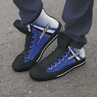 Load image into Gallery viewer, Designs by MyUtopia Shout Out:Kentucky Blue Cats Canvas High Top Shoes
