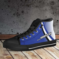 Load image into Gallery viewer, Designs by MyUtopia Shout Out:Kentucky Blue Cats Canvas High Top Shoes
