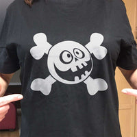 Load image into Gallery viewer, Designs by MyUtopia Shout Out:Kid Skull Adult Unisex Cotton Short Sleeve T-Shirt
