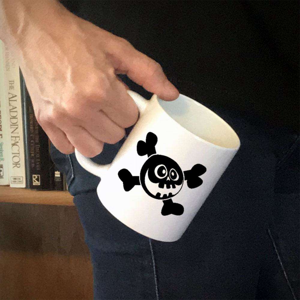 Designs by MyUtopia Shout Out:Kid Skull White Ceramic Coffee Mug