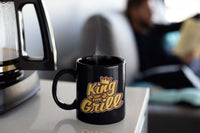 Load image into Gallery viewer, Designs by MyUtopia Shout Out:King of the Grill Ceramic Coffee Mug - Black
