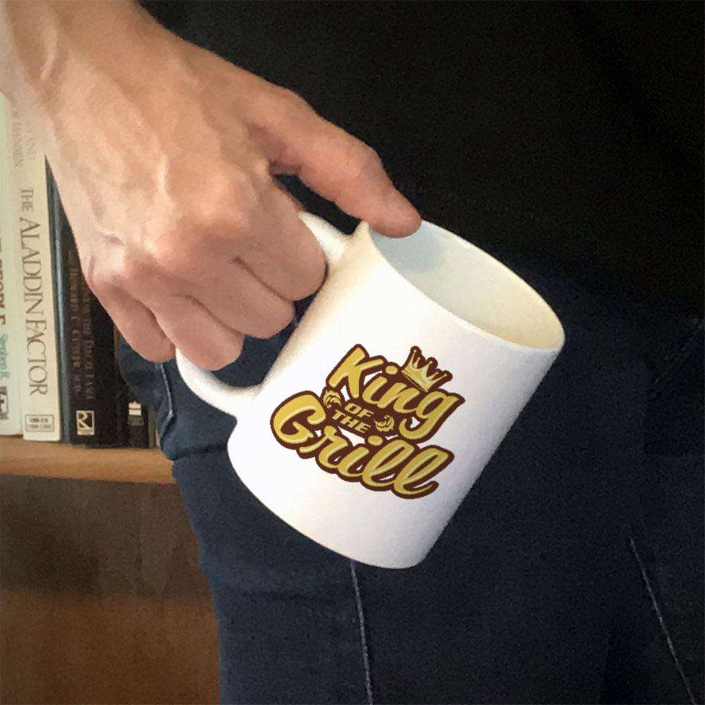 Designs by MyUtopia Shout Out:King of the Grill Ceramic Mug - White