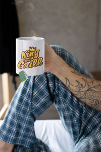 Load image into Gallery viewer, Designs by MyUtopia Shout Out:King of the Grill Ceramic Mug - White
