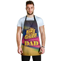 Load image into Gallery viewer, Designs by MyUtopia Shout Out:King of the Grill DAD Apron, Kitchen, Baking, BBQ, Grilling

