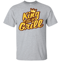 Load image into Gallery viewer, Designs by MyUtopia Shout Out:King of the Grill Ultra Cotton T-Shirts,Sport Grey / S,Adult Unisex T-Shirt
