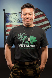 Load image into Gallery viewer, Designs by MyUtopia Shout Out:Kiss Me I&#39;m A Veteran Adult Unisex T-Shirt
