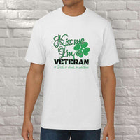 Load image into Gallery viewer, Designs by MyUtopia Shout Out:Kiss Me I&#39;m A Veteran Adult Unisex T-Shirt
