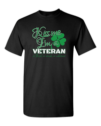 Load image into Gallery viewer, Designs by MyUtopia Shout Out:Kiss Me I&#39;m A Veteran Adult Unisex T-Shirt,Black / S,Adult Unisex T-Shirt

