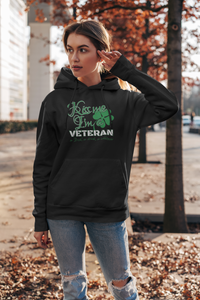 Load image into Gallery viewer, Designs by MyUtopia Shout Out:Kiss Me I&#39;m A Veteran Core Fleece Pullover Hoodie
