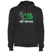 Load image into Gallery viewer, Designs by MyUtopia Shout Out:Kiss Me I&#39;m A Veteran Core Fleece Pullover Hoodie,S / Jet Black,Pullover Hoodie
