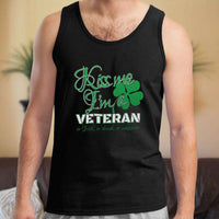 Load image into Gallery viewer, Designs by MyUtopia Shout Out:Kiss Me I&#39;m A Veteran Unisex Tank
