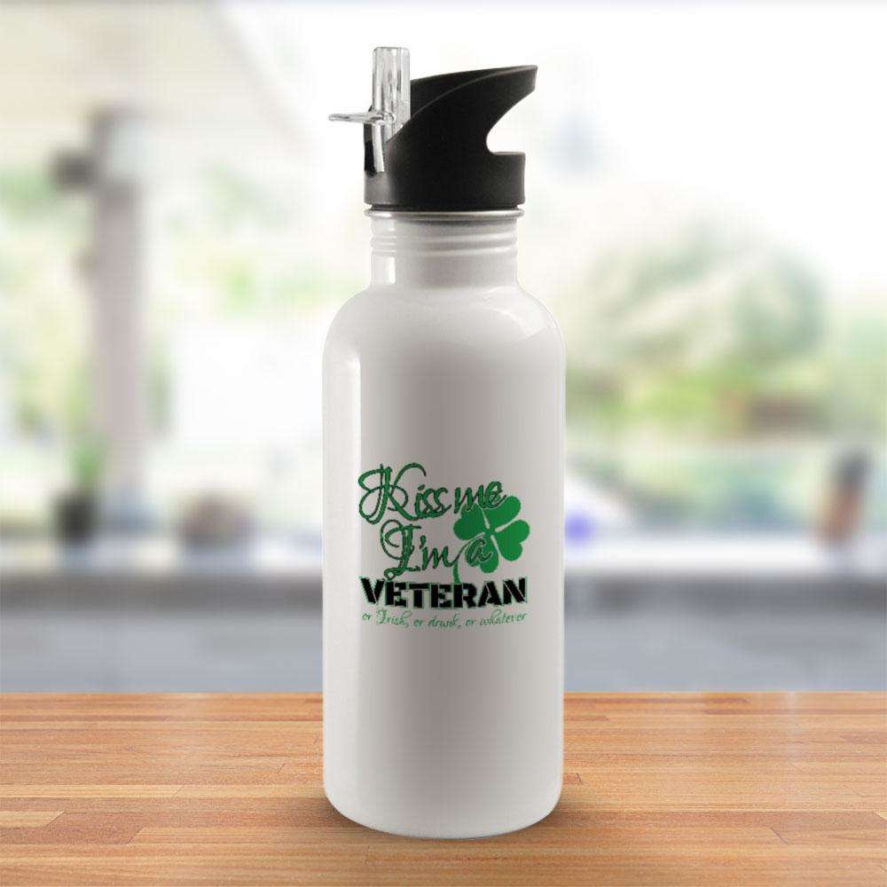 Designs by MyUtopia Shout Out:Kiss Me I'm A Veteran Water Bottle