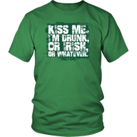 Load image into Gallery viewer, Designs by MyUtopia Shout Out:Kiss Me I&#39;m Drunk, Irish or Whatever T-shirt,Kelly Green / S,Adult Unisex T-Shirt
