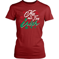 Load image into Gallery viewer, Designs by MyUtopia Shout Out:Kiss Me I&#39;m Irish T-shirt,Red / XS,Adult Unisex T-Shirt
