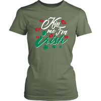 Load image into Gallery viewer, Designs by MyUtopia Shout Out:Kiss Me I&#39;m Irish T-shirt,Fresh Fatigue / XS,Adult Unisex T-Shirt
