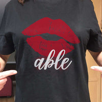 Load image into Gallery viewer, Designs by MyUtopia Shout Out:Kissable Valentines Day Humor Adult Unisex T-Shirt
