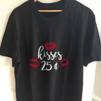Load image into Gallery viewer, Designs by MyUtopia Shout Out:Kisses for 25 Cents Valentines Day Humor Adult Unisex T-Shirt
