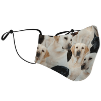 Load image into Gallery viewer, Designs by MyUtopia Shout Out:Labrador Retriever Fitted Fabric Face Mask w. Adjustable Ear Loops
