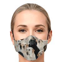 Load image into Gallery viewer, Designs by MyUtopia Shout Out:Labrador Retriever Fitted Fabric Face Mask w. Adjustable Ear Loops
