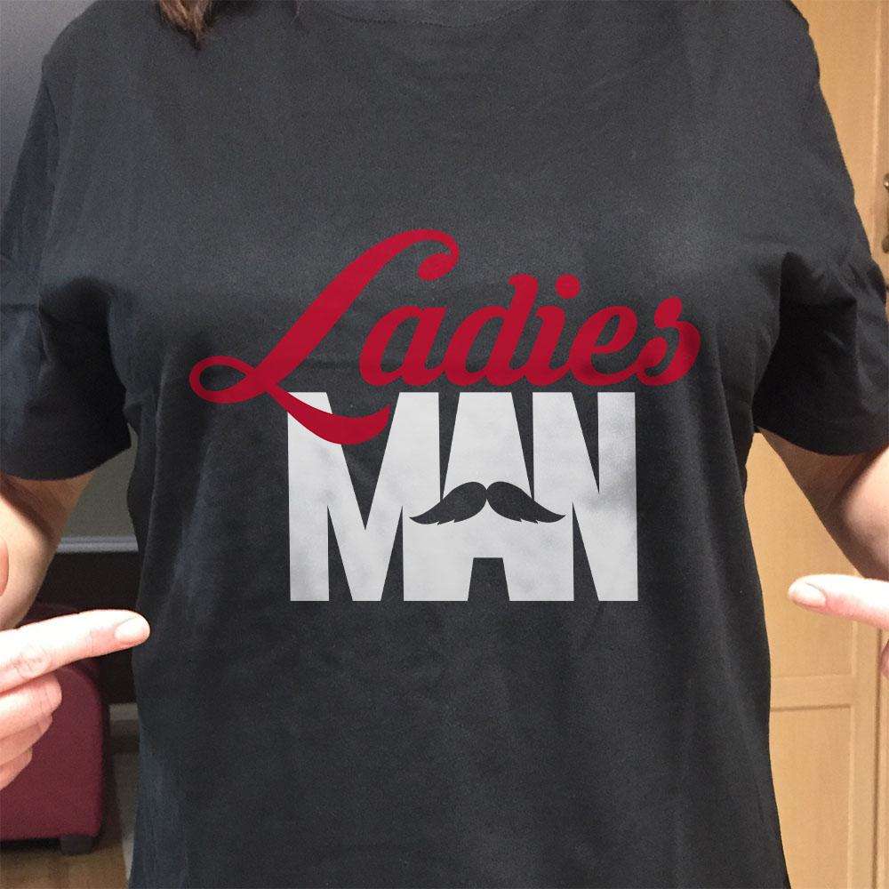 Designs by MyUtopia Shout Out:Ladies Man Valentines Day Humor Adult Unisex T-Shirt