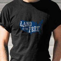 Load image into Gallery viewer, Designs by MyUtopia Shout Out:Land of the Free in US Map Adult Unisex T-Shirt
