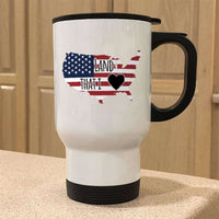 Load image into Gallery viewer, Designs by MyUtopia Shout Out:Land That I Love Stainless Steel Travel Coffee Mug w. Twist Close Lid,White / 14 oz,Travel Mug
