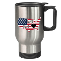 Load image into Gallery viewer, Designs by MyUtopia Shout Out:Land That I Love Stainless Steel Travel Coffee Mug w. Twist Close Lid,Stainless / 14 oz,Travel Mug
