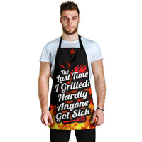 Load image into Gallery viewer, Designs by MyUtopia Shout Out:Last Time I Grilled Hardly Anyone Got Sick, Funny BBQ Grilling Apron
